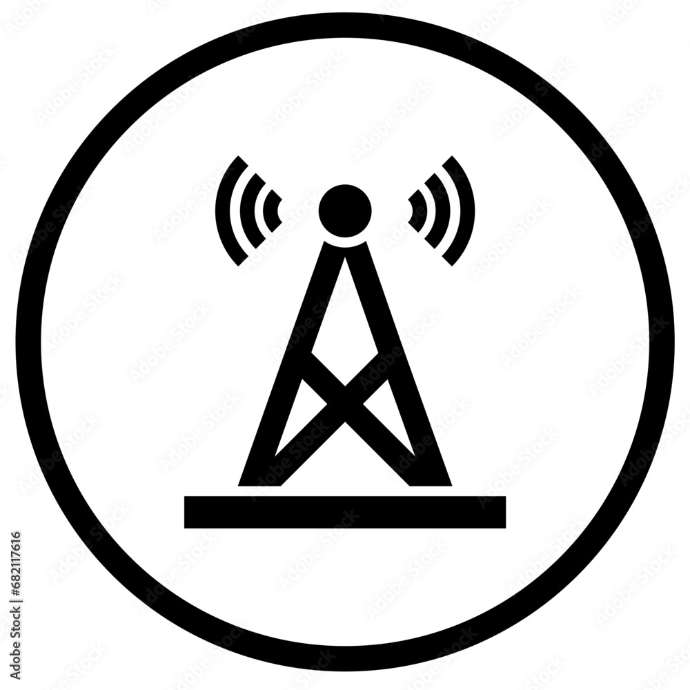 Signal tower Vector Icon Design Illustration Signal tower Vector Icon Design Illustration
