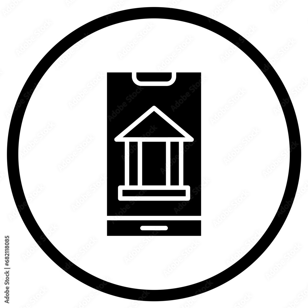 Mobile Banking Vector Icon Design Illustration Mobile Banking Vector Icon Design Illustration