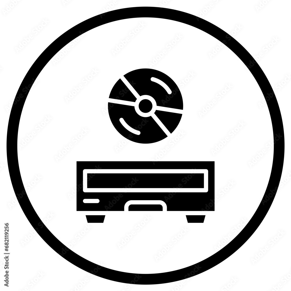 Cd Rom Vector Icon Design Illustration Cd Rom Vector Icon Design Illustration