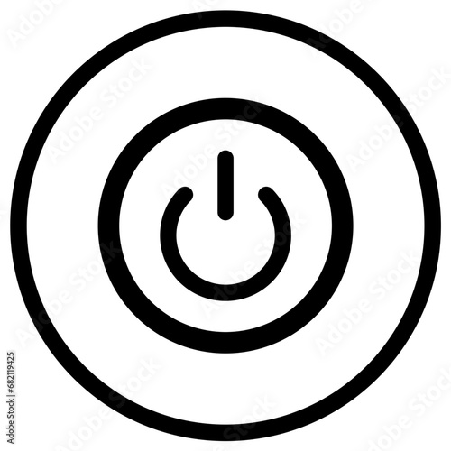 Power Button Vector Icon Design Illustration