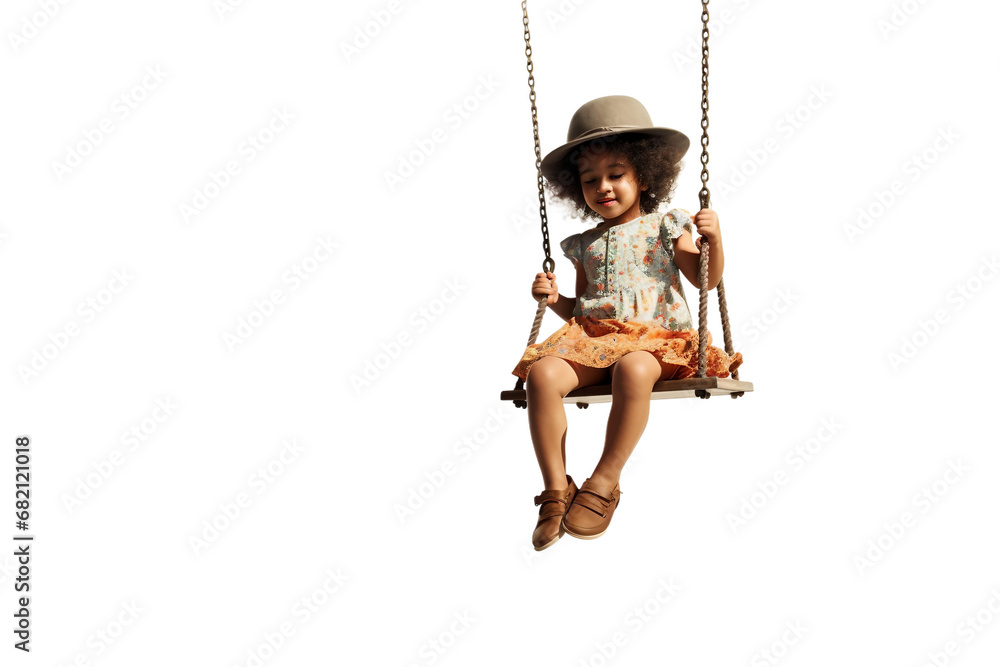 Modern Swing time Portrait Isolated on transparent background