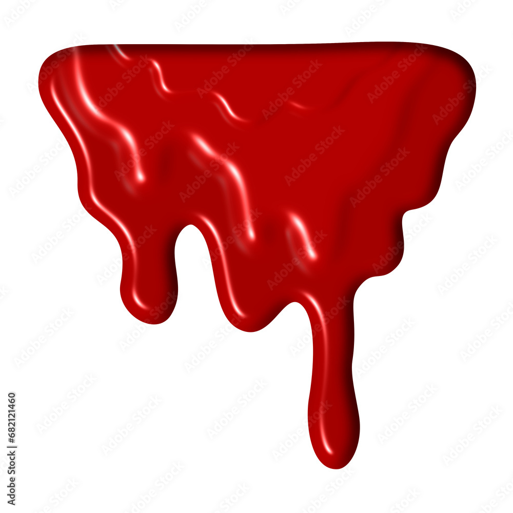 Fototapeta premium The liquid was dripping blood red.