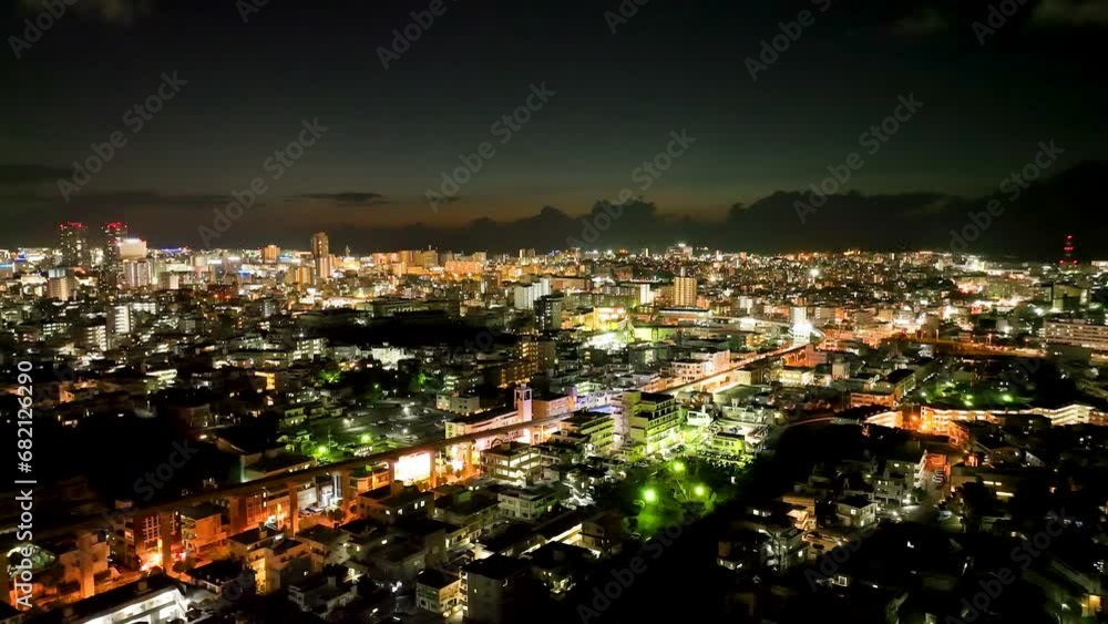 4k日本沖縄のドローン空撮青空夜景 4k日本沖縄のドローン空撮青空夜景