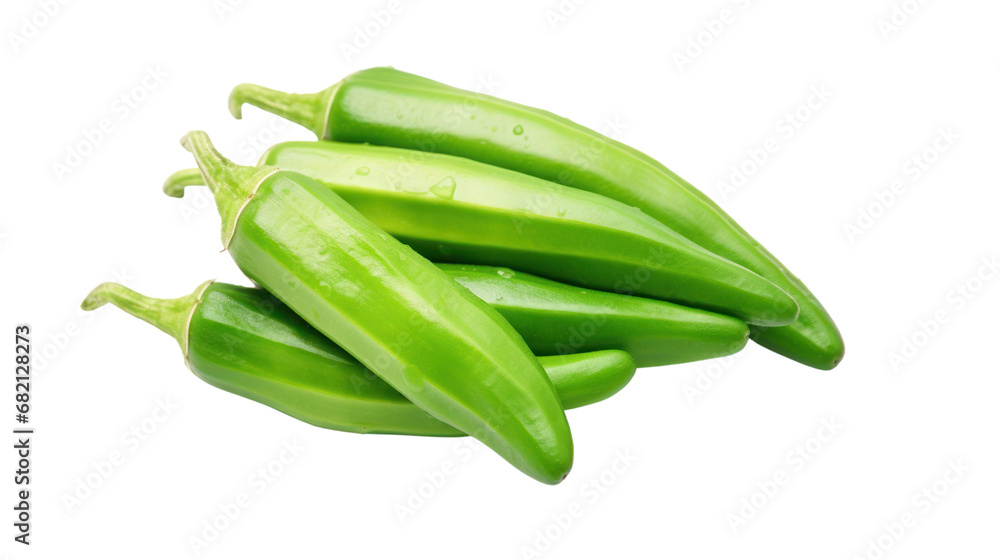 okra on the transparent background okra on the transparent background