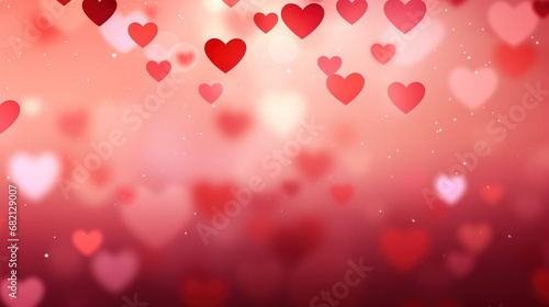 Valentine's day abstract background with copy space. AI 