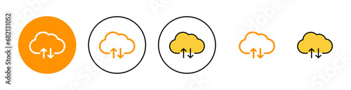 Cloud icon set for web and mobile app. cloud sign and symbol