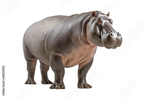 Hippopotamus in Focus Isolated on transparent background