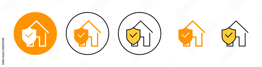 home insurance icon set for web and mobile app. home protection sign and symbol home insurance icon set for web and mobile app. home protection sign and symbol