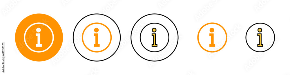 Information sign icon set for web and mobile app. about us sign and symbol. question mark icon Information sign icon set for web and mobile app. about us sign and symbol. question mark icon