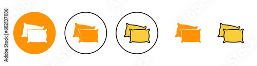 Pillow icon set for web and mobile app. Pillow sign and symbol. Comfortable fluffy pillow