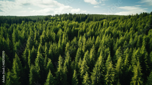 Spruce evergreen forest © Veniamin Kraskov