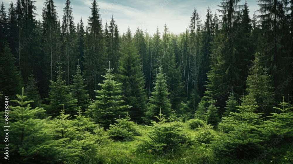 Spruce evergreen forest