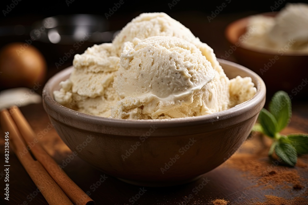 Eggnog ice cream. Eggnog ice cream.