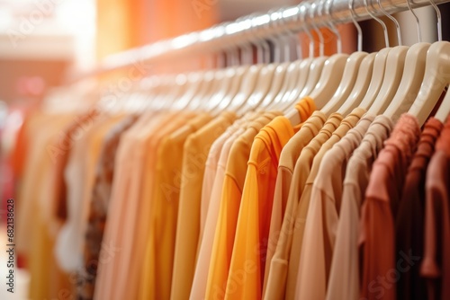 Wallpaper Mural Clothes hanging on shop hangers, themed summer atmosphere Torontodigital.ca