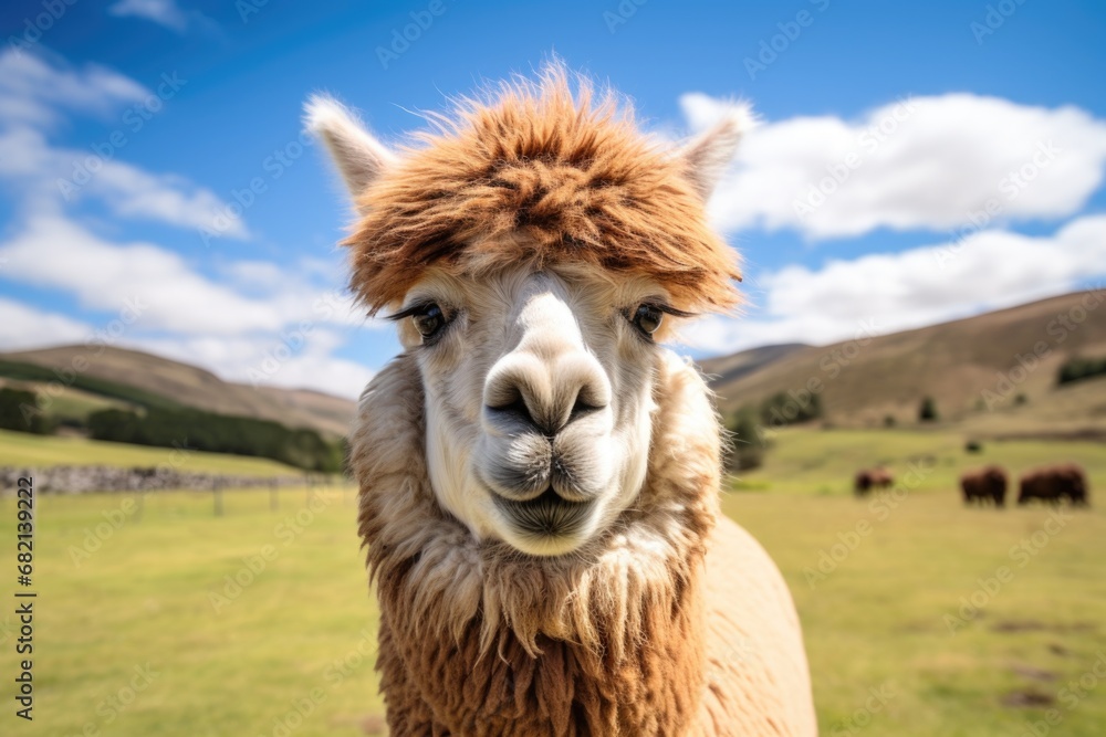 Obraz premium Alpaca. Domestic animal.