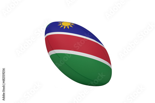 Free Download Digital png illustration of rugby ball with flag of namibia on transparent background - GFXLoad