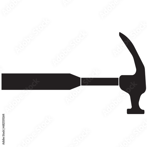 Papier peint Digital png illustration of black hammer on transparent background