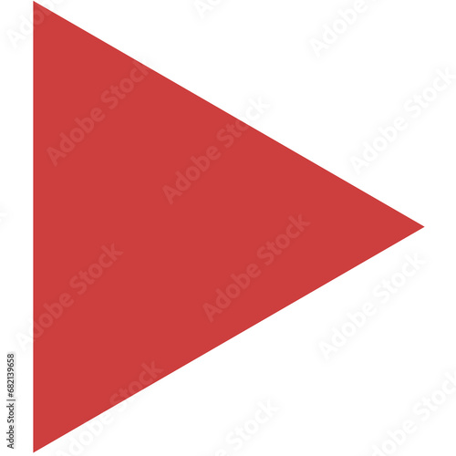 Digital png illustration of red triangle on transparent background