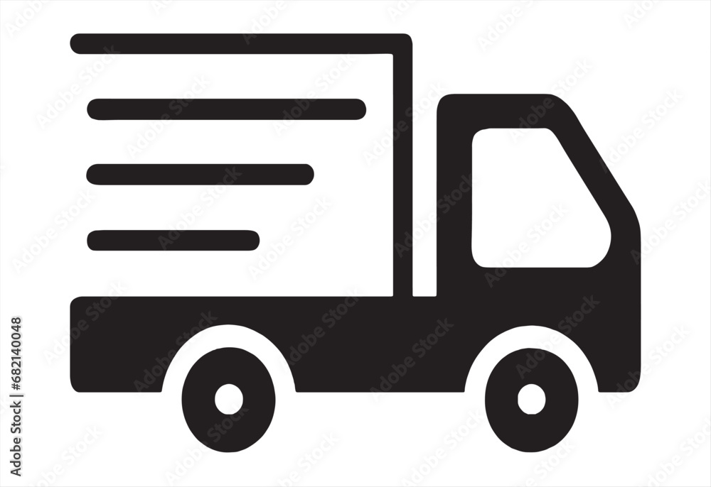 Fast moving shipping delivery truck line art vector icon for transportation apps and websites. Express delivery truck icon. Fast shipping truck. Free delivery 24 hours. Vector illustration. Fast moving shipping delivery truck line art vector icon for transportation apps and websites. Express delivery truck icon. Fast shipping truck. Free delivery 24 hours. Vector illustration.