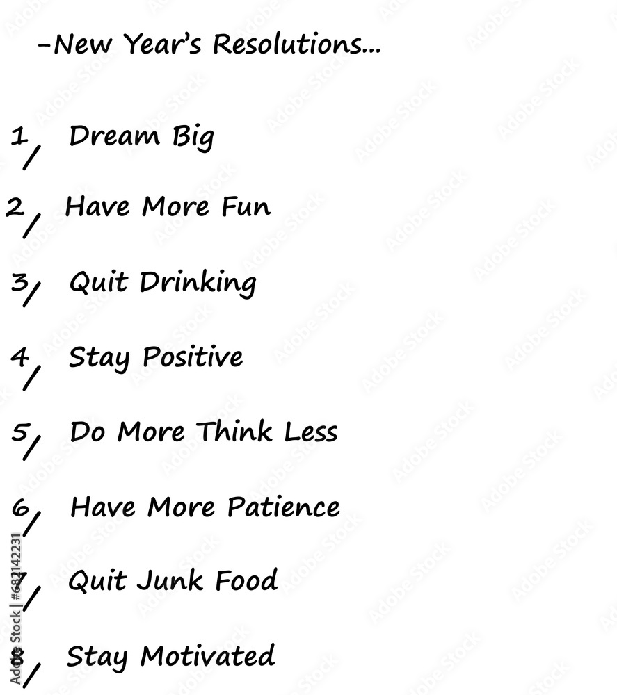Digital png text of new year's resolution on transparent background