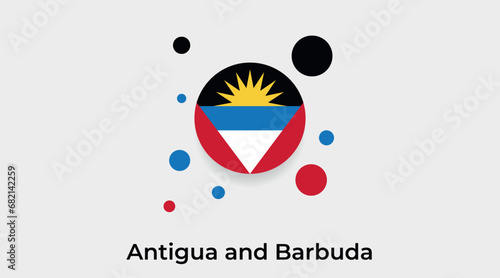 Free Download Antigua and Barbuda flag bubble circle round shape icon colorful vector illustration - GFXLoad