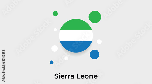 Sierra Leone flag bubble circle round shape icon colorful vector illustration photo