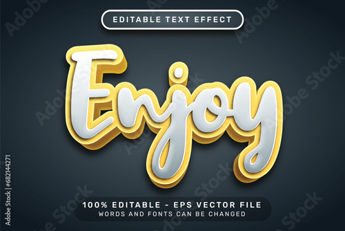 enjoy 3d text effect and editable text effect