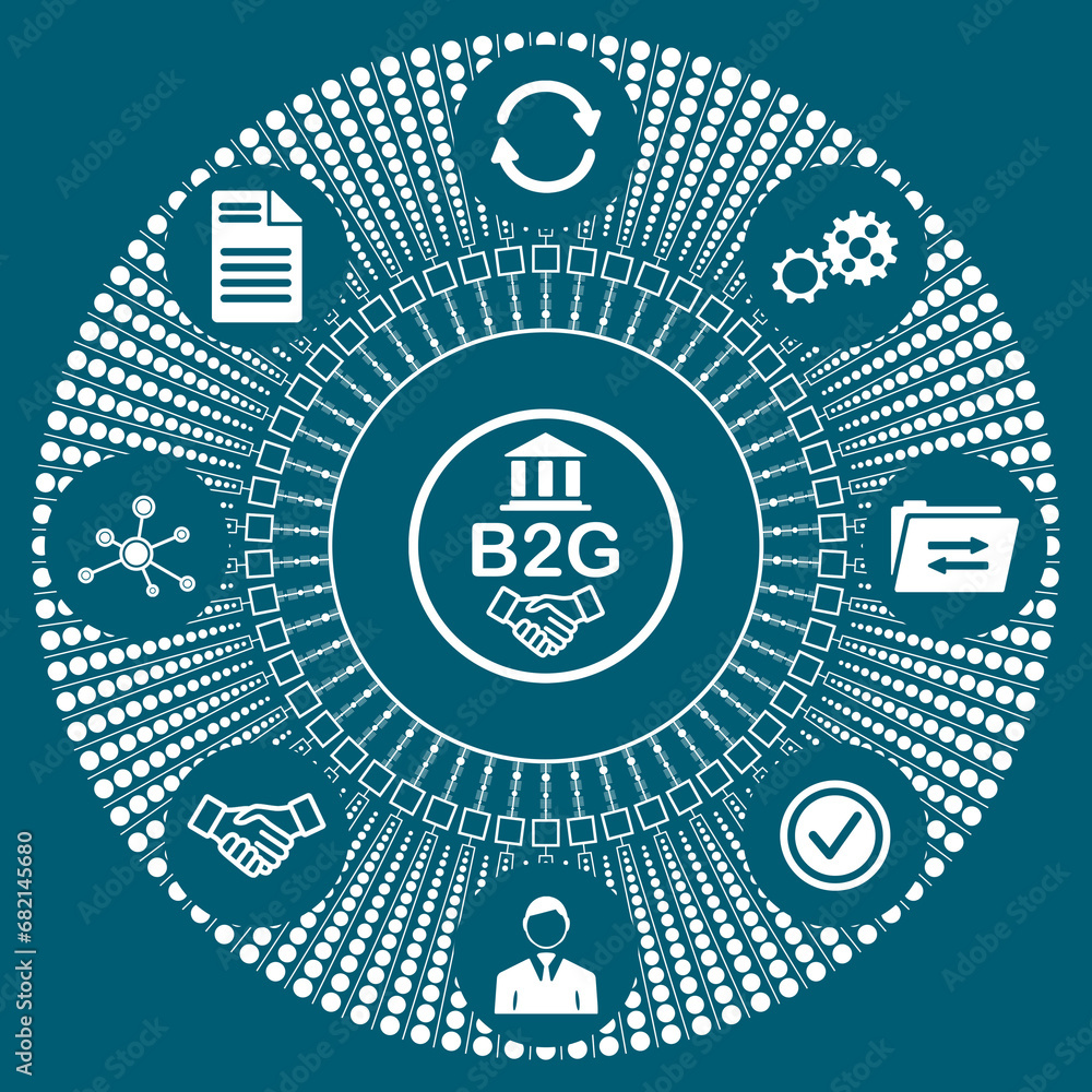 Fototapeta premium Concept of b2g