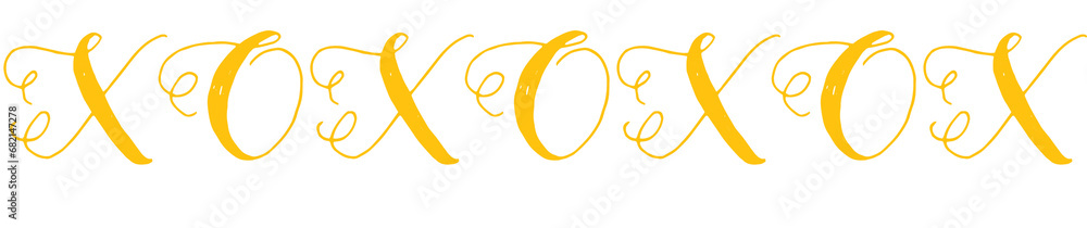 Digital png illustration of yellow xoxoxox text on transparent background Digital png illustration of yellow xoxoxox text on transparent background