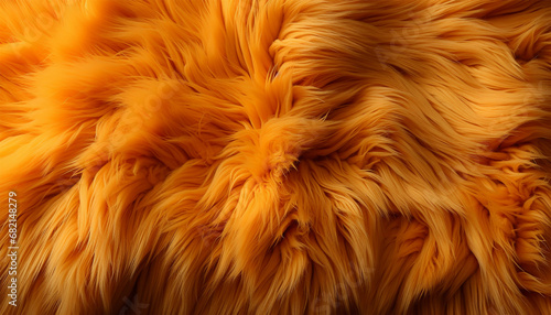 Orange fur background texture Abstract. Bright pastel ginger colored. Textures red fox fur. Red fox shaggy fur texture cloth abstract, furry rusty texture plain surface, rough pelt background 