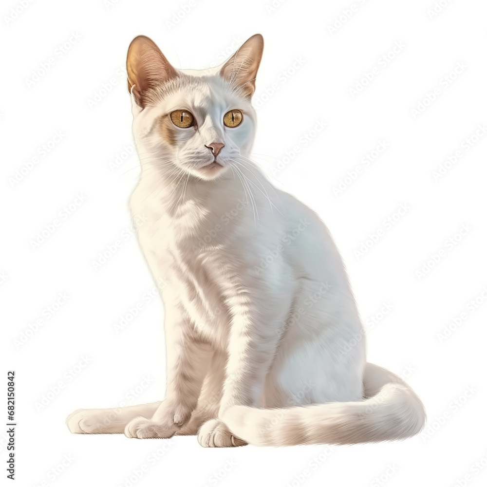 Burmese cat, kitten, pet, animal, isolated,