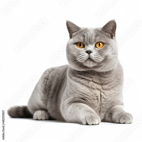 British Shorthair old cat isolated