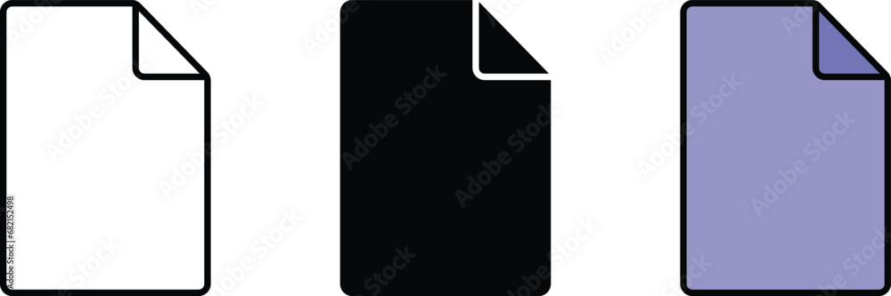 Document vector icon. Illustration isolated for graphic and web design. File icons collection lined, isolated and colored version. Vector illustration Document vector icon. Illustration isolated for graphic and web design. File icons collection lined, isolated and colored version. Vector illustration