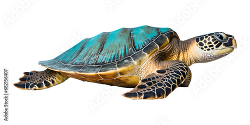 Small Turtle Illustration on Clean Background Tiny Sea Turtle Graphic in PNG Format