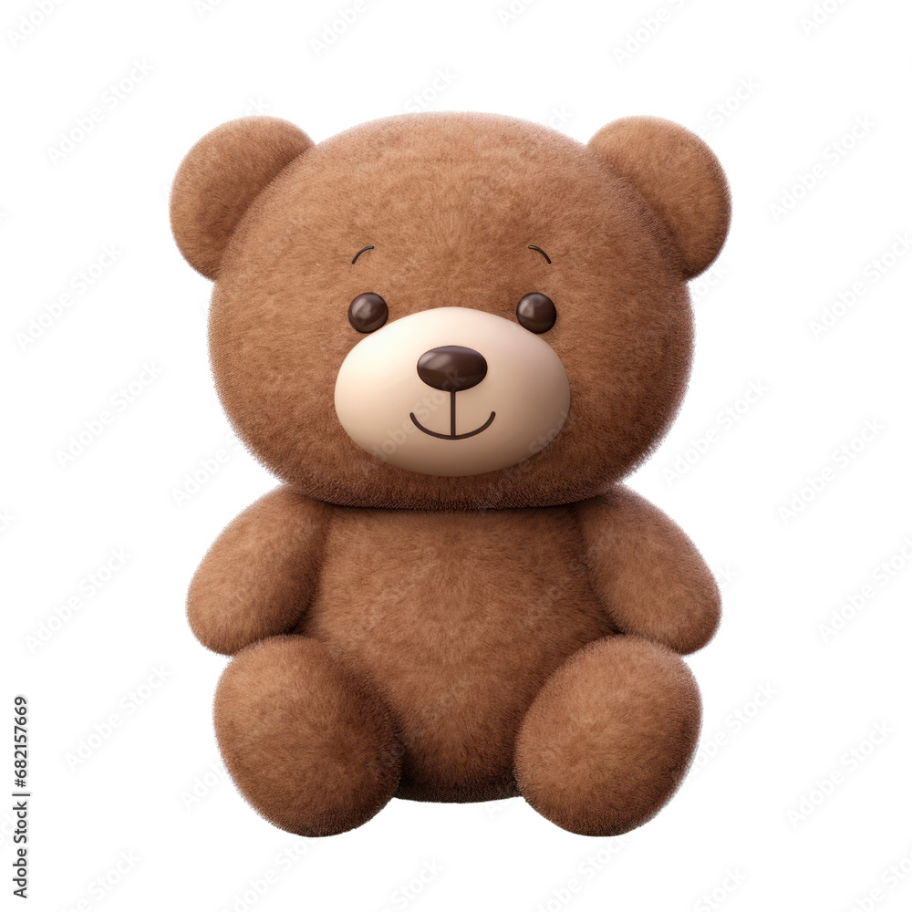 icon of a plush bear emoji with a loving expression and soft, brown fur. icon of a plush bear emoji with a loving expression and soft, brown fur.