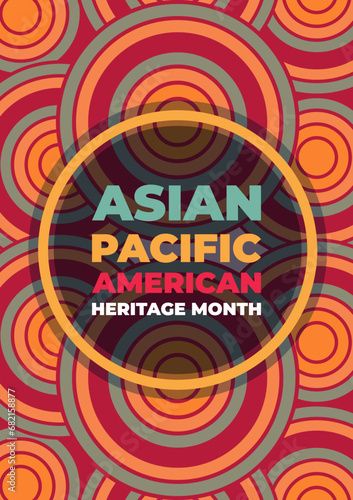 Asian American and Pacific Islander Heritage Month. Vector banner for ads, social media, card, poster, background.