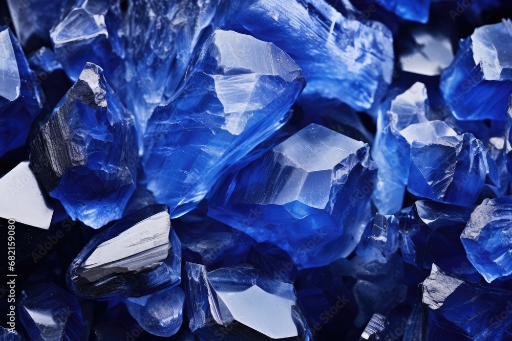 Geode Gemstone Crystal Background In Blue Sapphire Geode Gemstone Crystal Background In Blue Sapphire