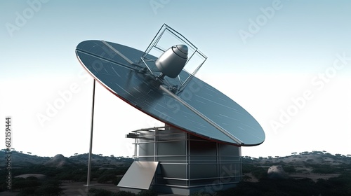 Obraz na płótnie Home with satellite generative ai