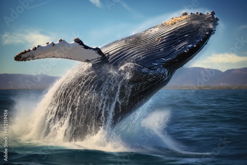 Humpback Whale Jumping Out Of Water © Anastasiia