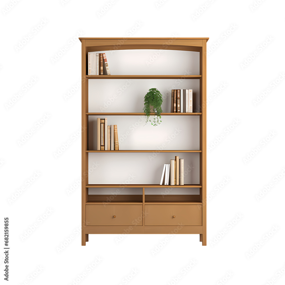 Bookcase on transparent background, white background, isolated, bookshelf illustration Bookcase on transparent background, white background, isolated, bookshelf illustration
