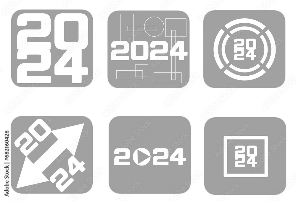 set of new year icons for web set of new year icons for web