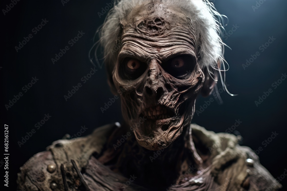 Portrait Of Blankeyed Zombie From Horror Stories Portrait Of Blankeyed Zombie From Horror Stories