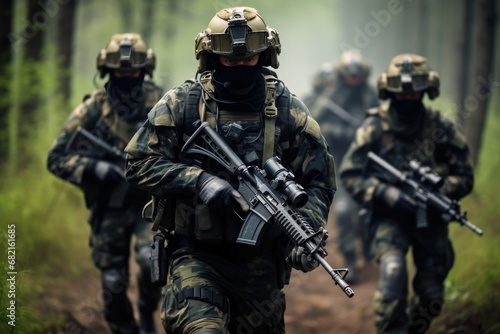 Special Forces Soldiers Embark On Critical Military Operation. Сoncept Wildlife Conservation Efforts, Sustainable Fashion Trends, Latest Innovations In Technology, Mental Health Awareness