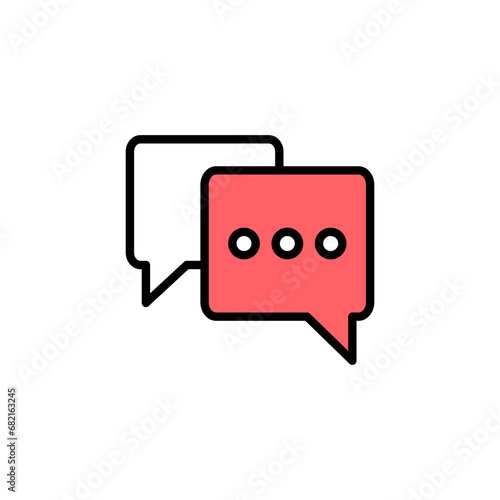 Chat icon set illustration. speech bubble sign and symbol. comment icon. message