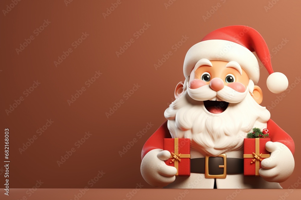 3d illustration banner santa claus 3d illustration banner santa claus