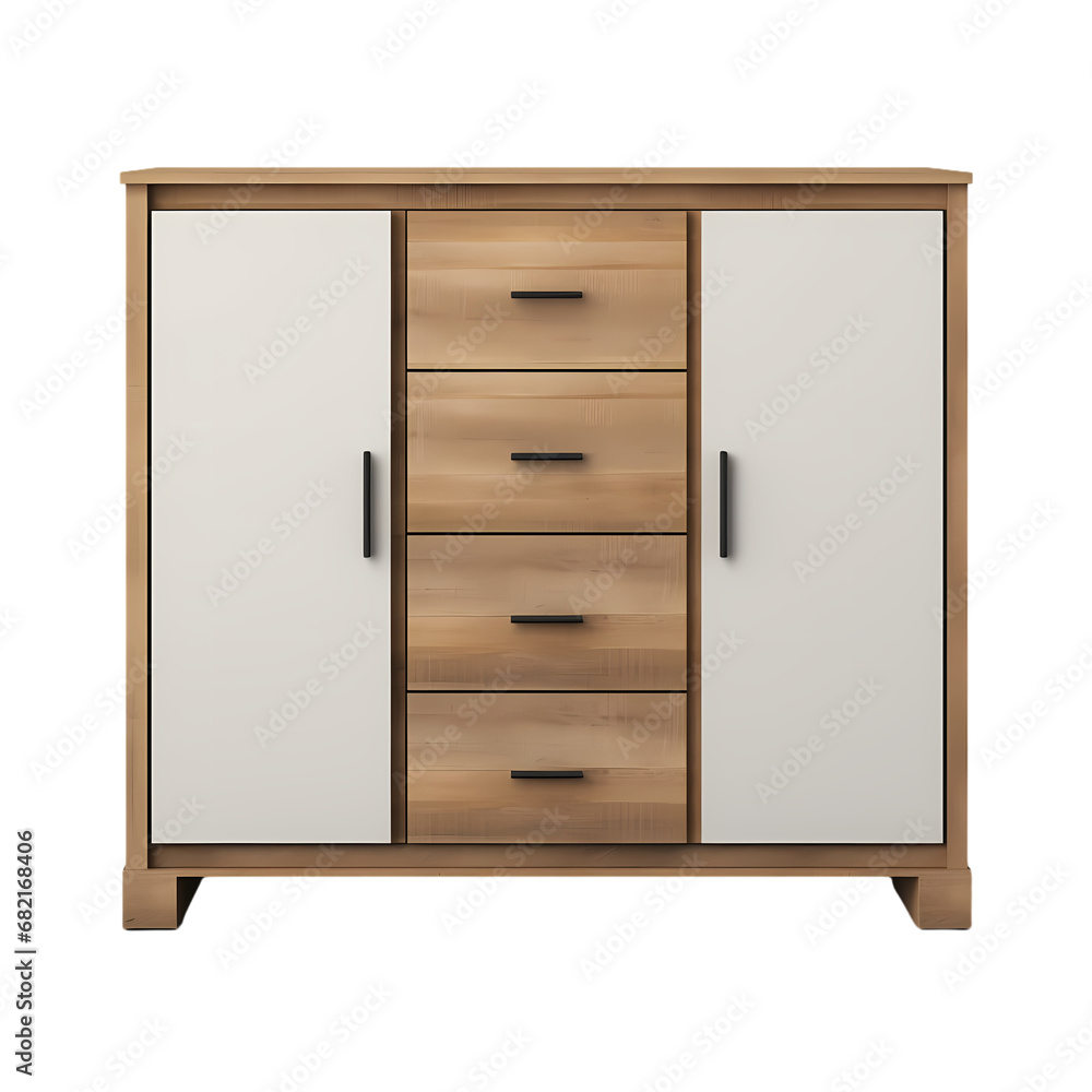 Wooden cabinet on transparent background, white background, isolated, cabinet illustration Wooden cabinet on transparent background, white background, isolated, cabinet illustration