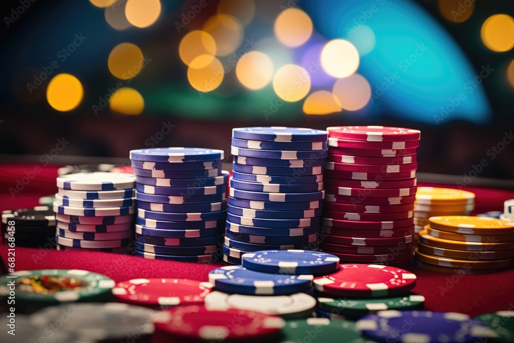 Closeup Of Poker Player With Cards And Chips In Casino. Сoncept Casino Lifestyle, Poker Player Portrait, Closeup Casino Shots, Gambling Excitement, Winning Hands Closeup Of Poker Player With Cards And Chips In Casino. Сoncept Casino Lifestyle, Poker Player Portrait, Closeup Casino Shots, Gambling Excitement, Winning Hands