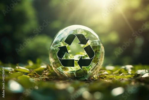Circular Economy Concept Focused On Sharing And Recycling photo