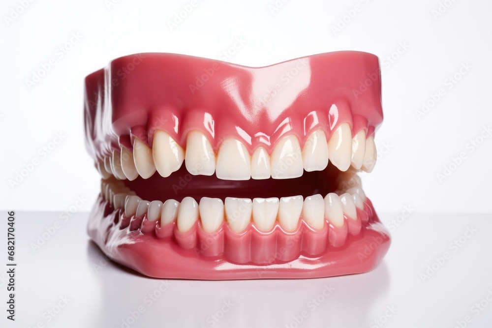 Jaw With Teeth On White Background Jaw With Teeth On White Background