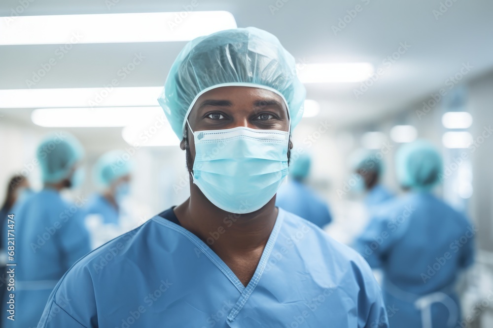 Smiling Surgeon Celebrating Successful Surgical Procedure Smiling Surgeon Celebrating Successful Surgical Procedure